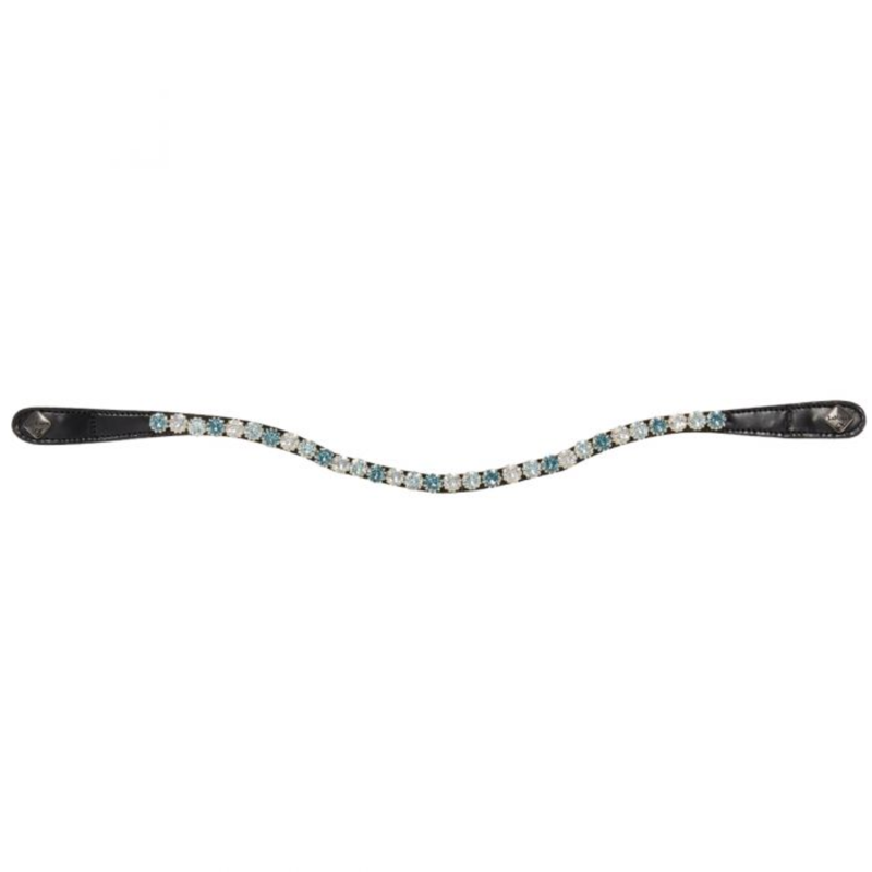 LeMieux Spectrum Diamante Browband - Black/Petrol-5